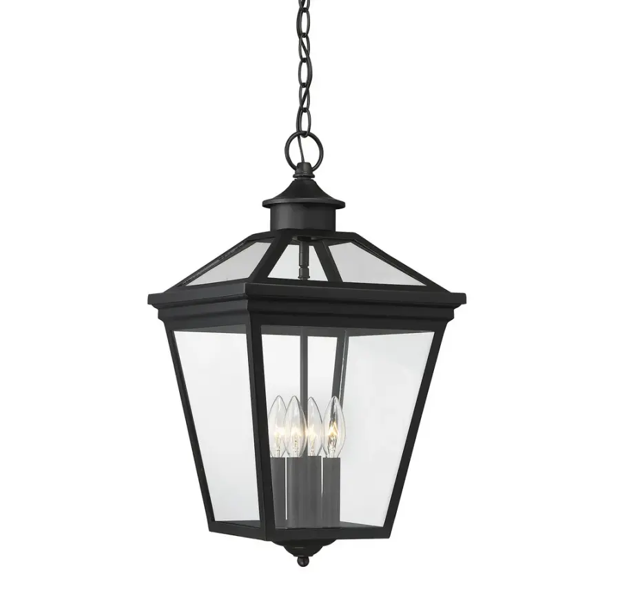 Ellijay 4-Light Outdoor Hanging Lantern in Black - Image 2