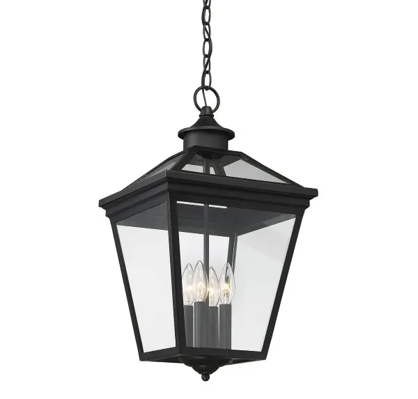 Ellijay 4-Light Outdoor Hanging Lantern in Black - Image 5