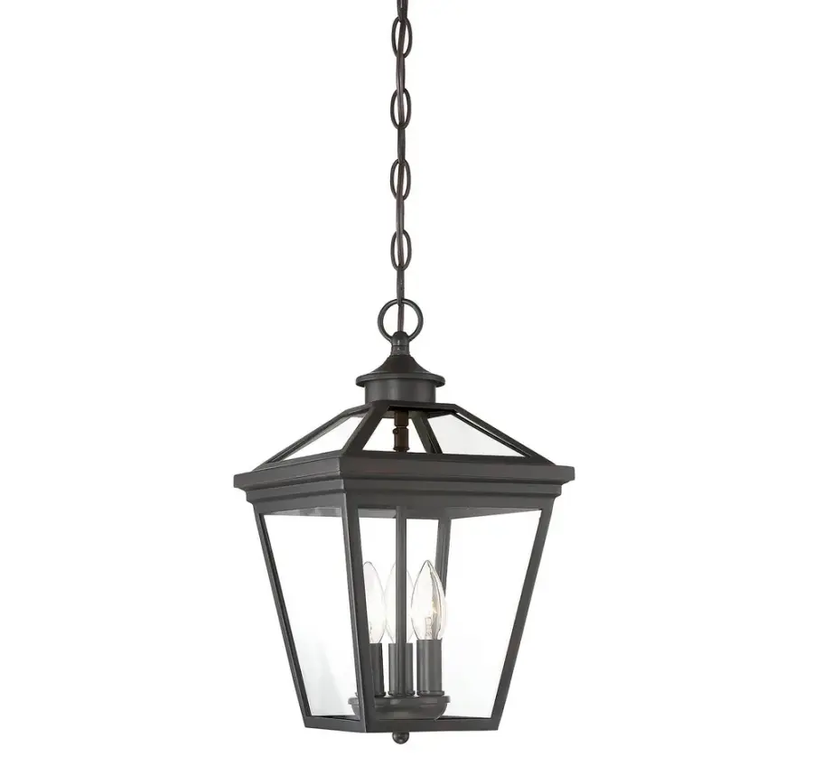 Ellijay 3-Light Outdoor Hanging Lantern in English Bronze - Image 1