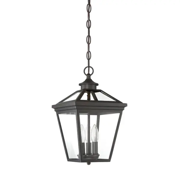 Ellijay 3-Light Outdoor Hanging Lantern in English Bronze - alternate view