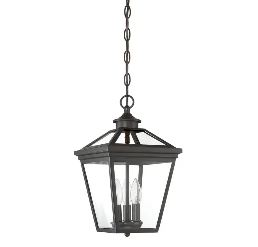 Ellijay 3-Light Outdoor Hanging Lantern in English Bronze - Image 2