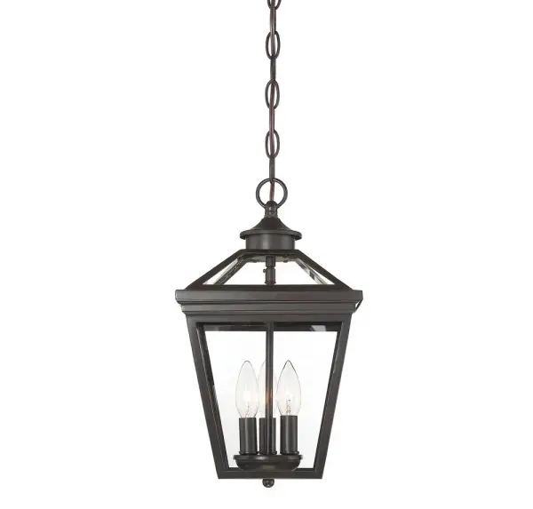 Ellijay 3-Light Outdoor Hanging Lantern in English Bronze - Image 5