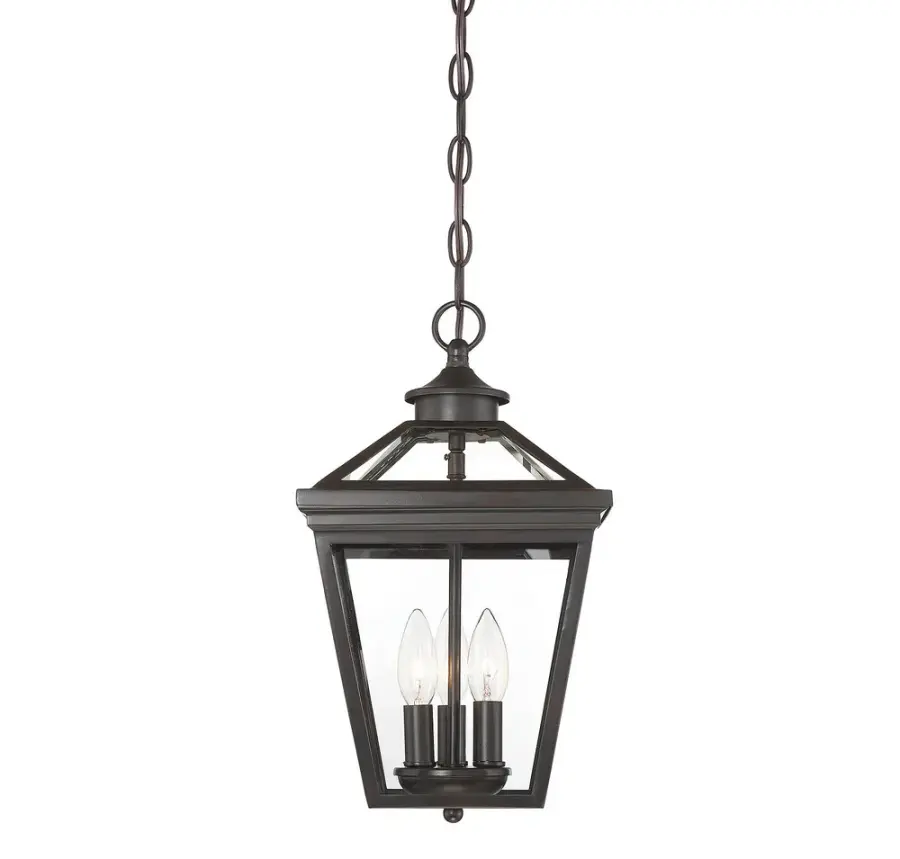 Ellijay 3-Light Outdoor Hanging Lantern in English Bronze - Image 5