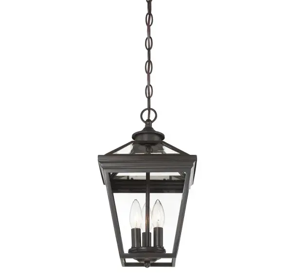 Ellijay 3-Light Outdoor Hanging Lantern in English Bronze - Image 6