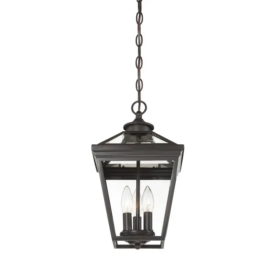 Ellijay 3-Light Outdoor Hanging Lantern in English Bronze - Image 6