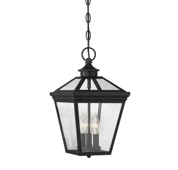 Ellijay 3-Light Outdoor Hanging Lantern in Black - Image 2