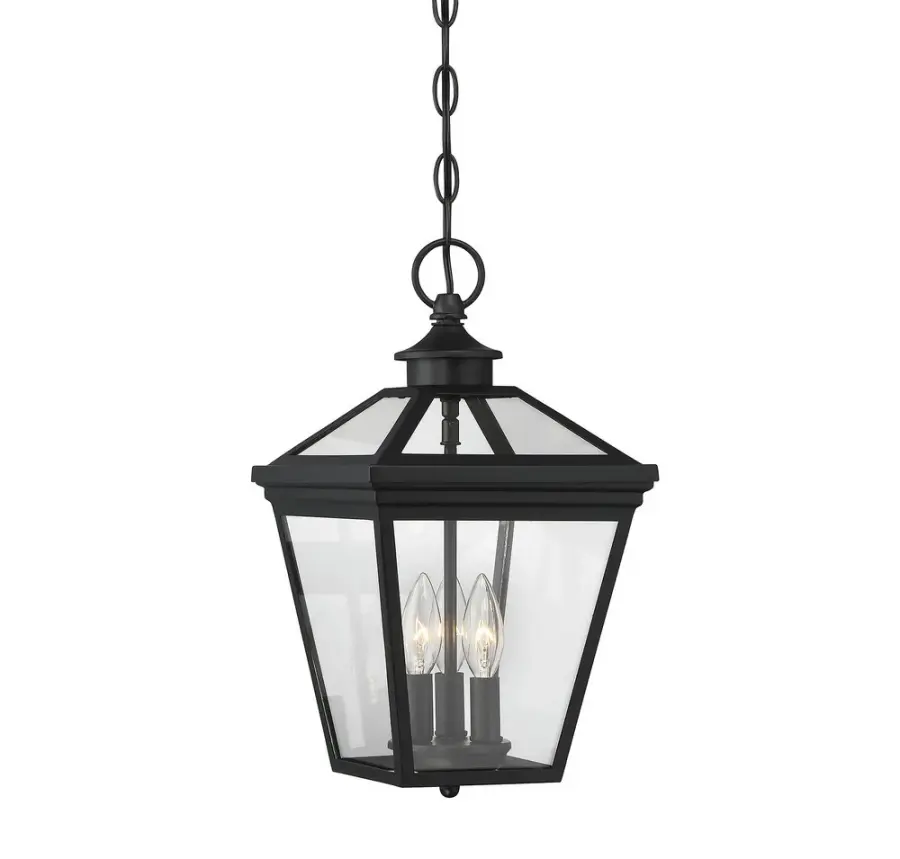 Ellijay 3-Light Outdoor Hanging Lantern in Black - Image 2