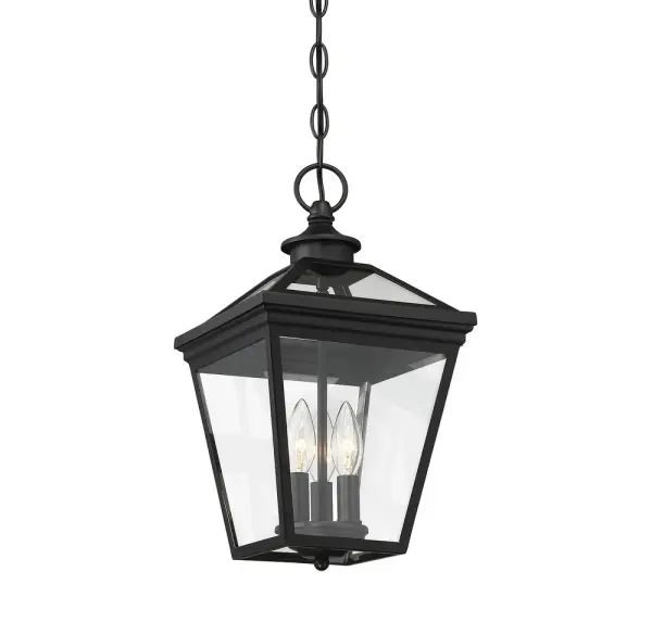 Ellijay 3-Light Outdoor Hanging Lantern in Black - Image 3
