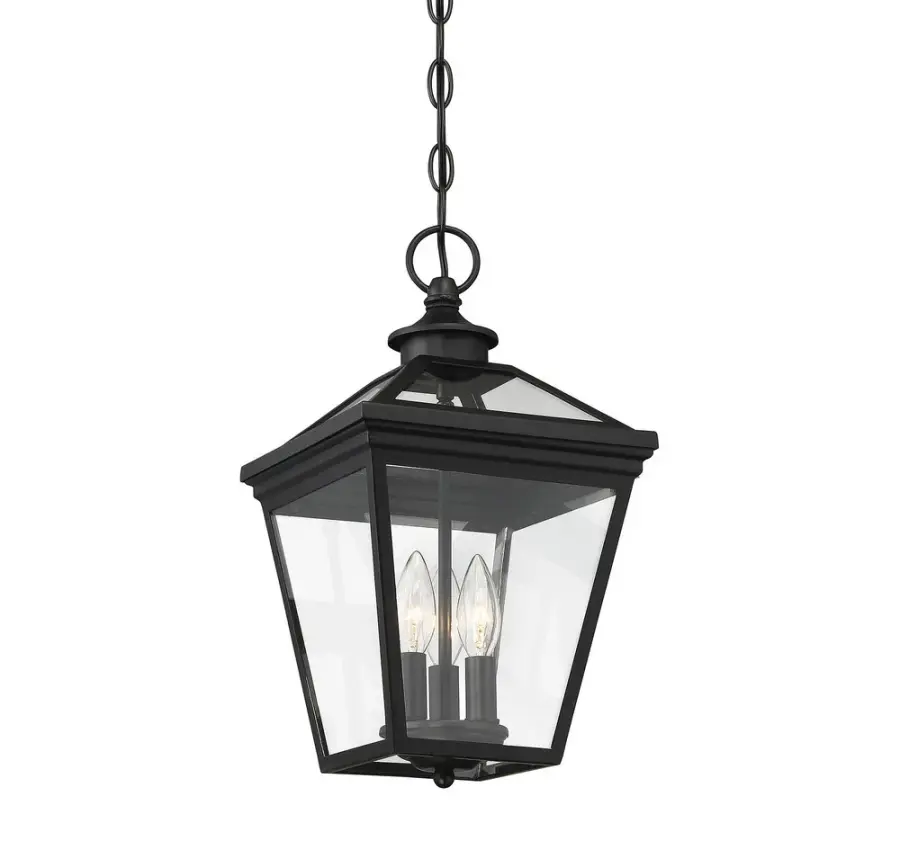 Ellijay 3-Light Outdoor Hanging Lantern in Black - Image 3