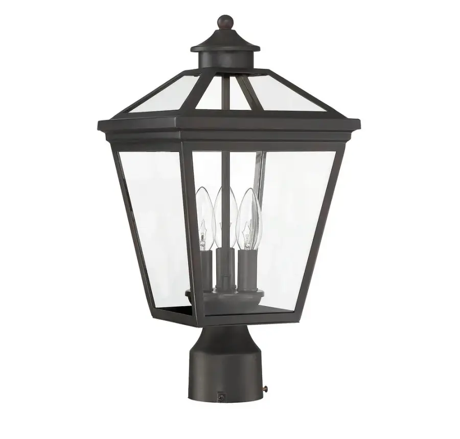 Ellijay 3-Light Outdoor Post Lantern in English Bronze - Image 2