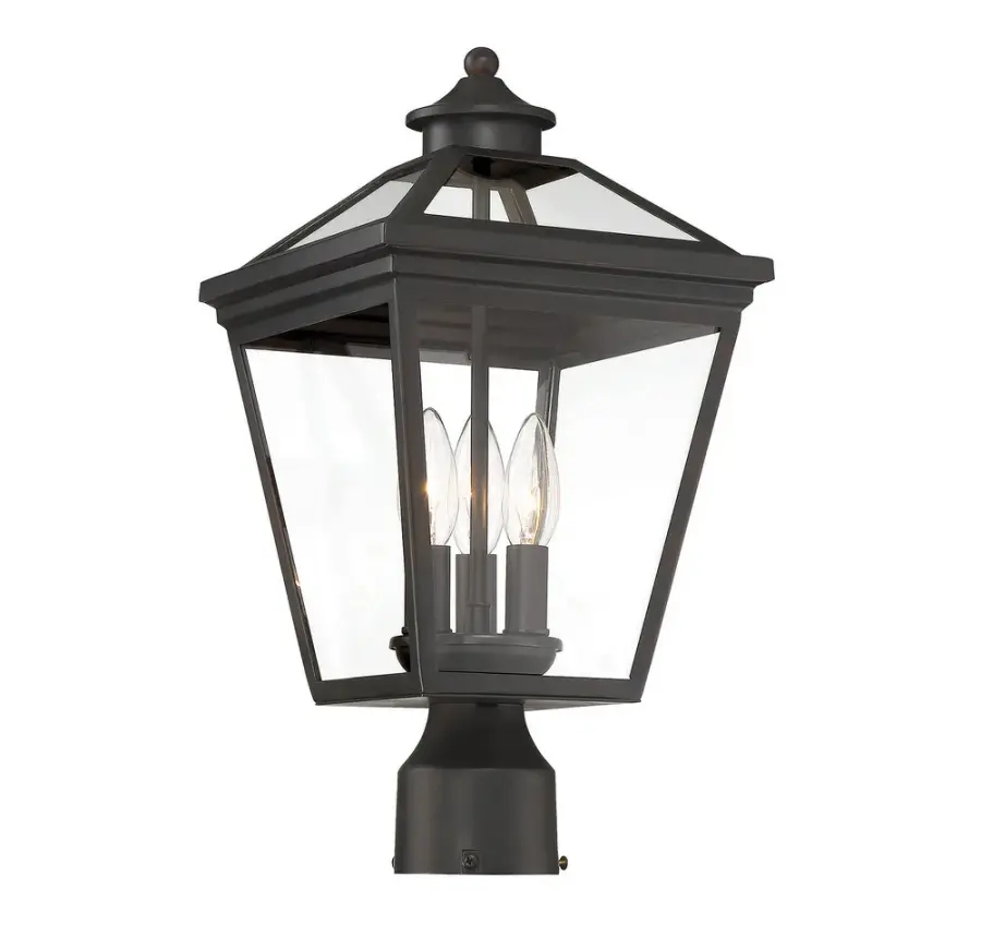 Ellijay 3-Light Outdoor Post Lantern in English Bronze - Image 3
