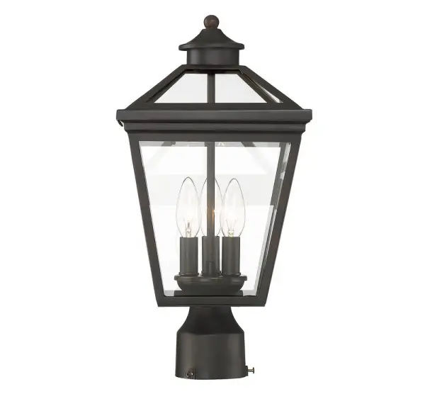 Ellijay 3-Light Outdoor Post Lantern in English Bronze - Image 5