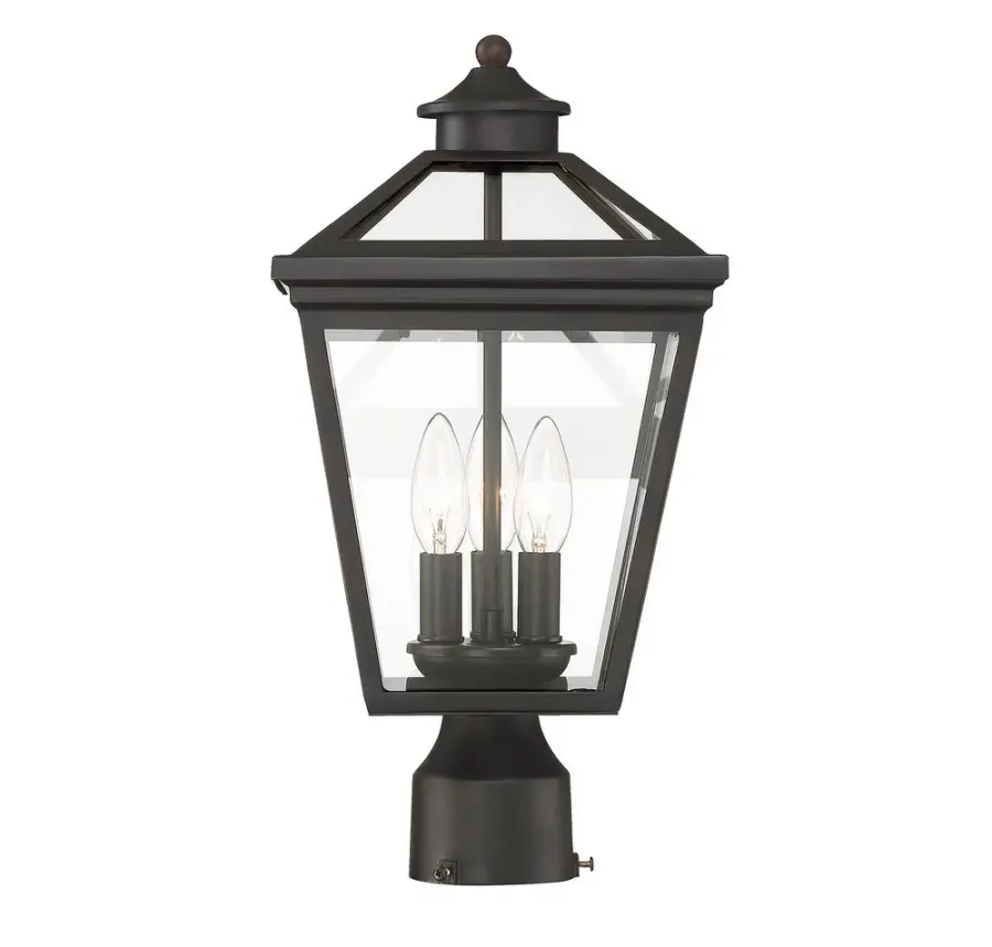 Ellijay 3-Light Outdoor Post Lantern in English Bronze - Image 5