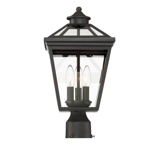 Ellijay 3-Light Outdoor Post Lantern in English Bronze - Image 6