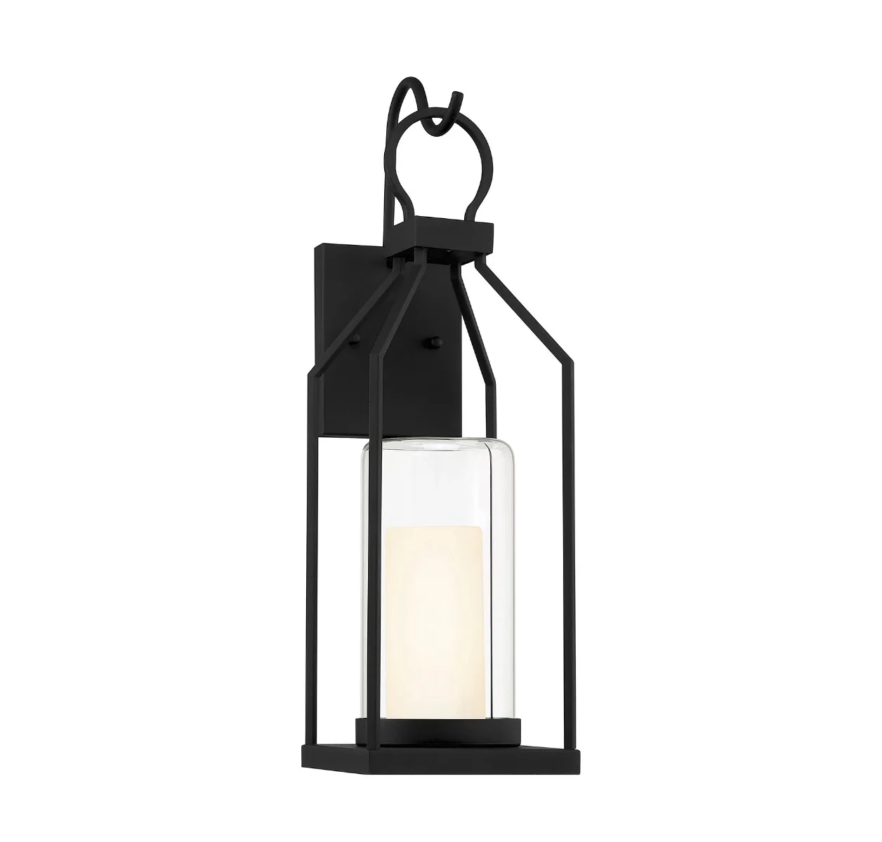 Hamilton Outdoor Wall Lantern in Matte Black