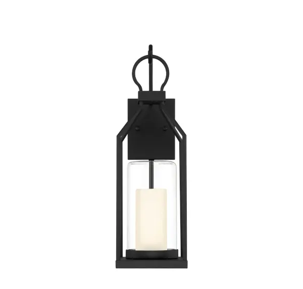Hamilton 1-Light Outdoor Wall Lantern in Matte Black - Image 3
