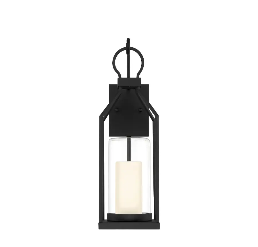 Hamilton 1-Light Outdoor Wall Lantern in Matte Black - Image 3