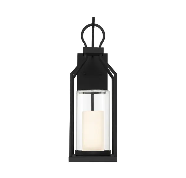 Hamilton 1-Light Outdoor Wall Lantern in Matte Black - Image 3