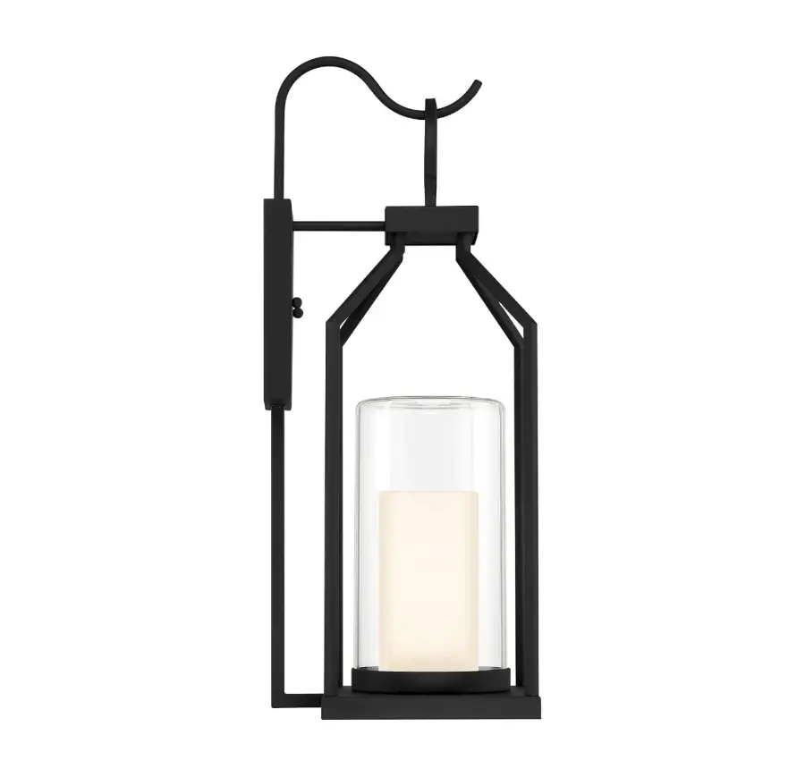Hamilton 1-Light Outdoor Wall Lantern in Matte Black - Image 5