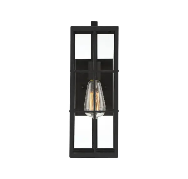 Ericson 1-Light Outdoor Wall Lantern in Matte Black - Image 3