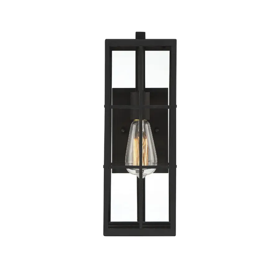Ericson 1-Light Outdoor Wall Lantern in Matte Black - Image 3