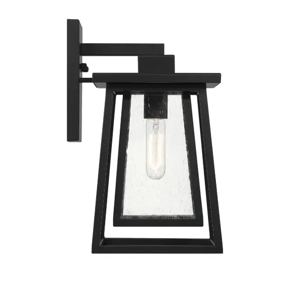 Denver 1-Light Outdoor Wall Lantern in Matte Black - Image 5