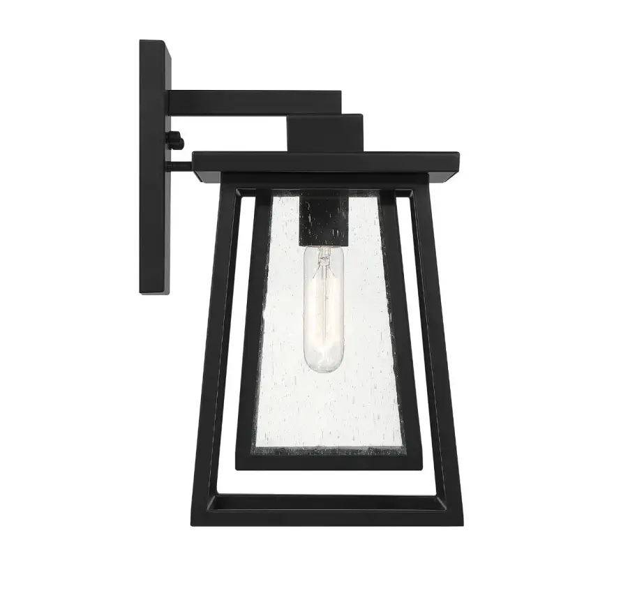 Denver 1-Light Outdoor Wall Lantern in Matte Black - Image 5