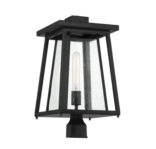 Denver 1-Light Outdoor Post Lantern in Matte Black - Image 3