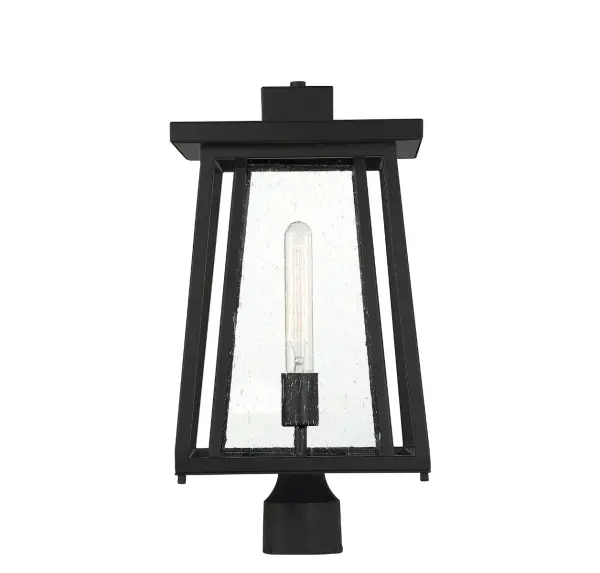 Denver 1-Light Outdoor Post Lantern in Matte Black - Image 4