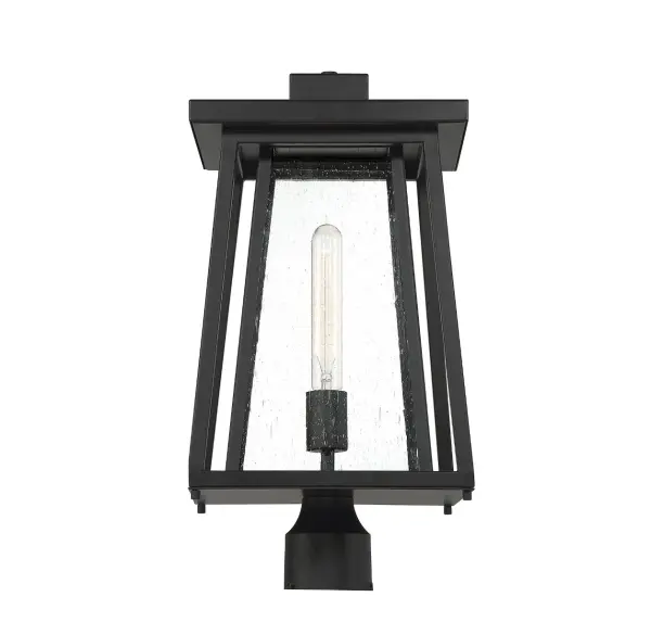 Denver 1-Light Outdoor Post Lantern in Matte Black - Image 5