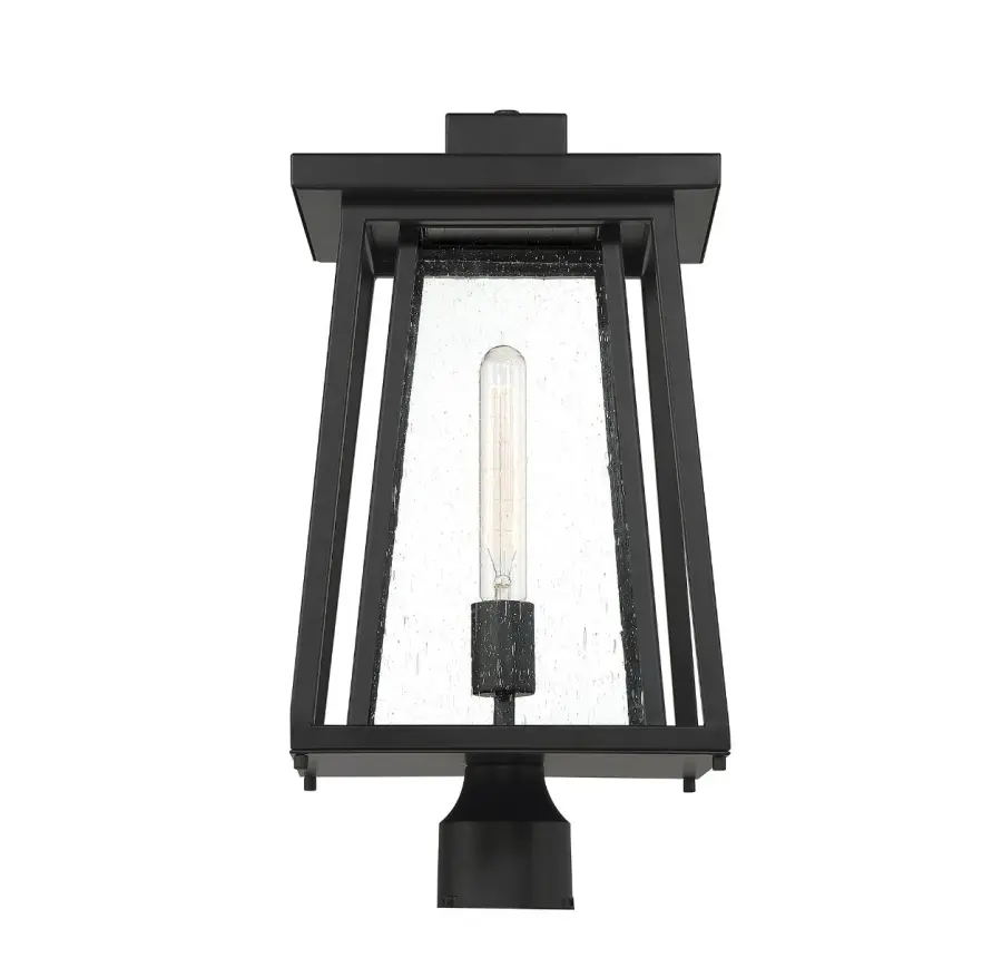 Denver 1-Light Outdoor Post Lantern in Matte Black - Image 5