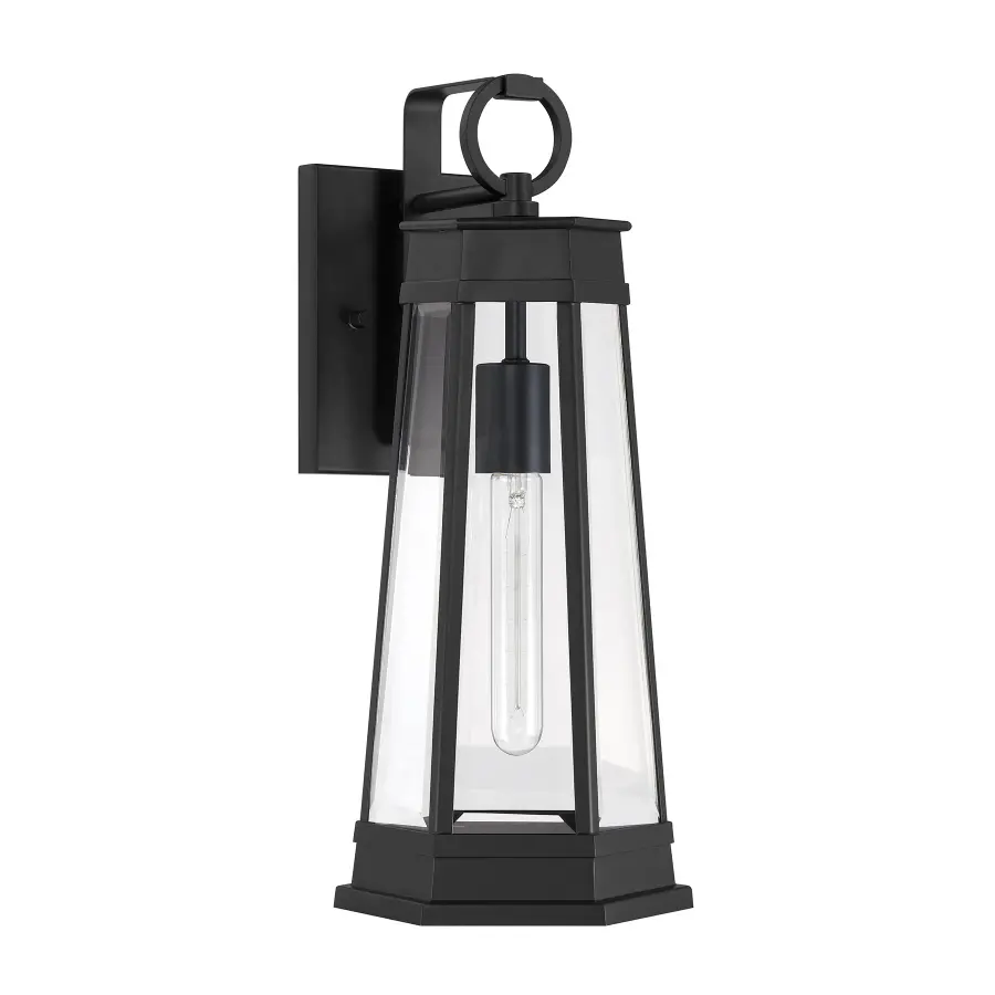Payne 1-Light Outdoor Wall Lantern in Matte Black - Image 2