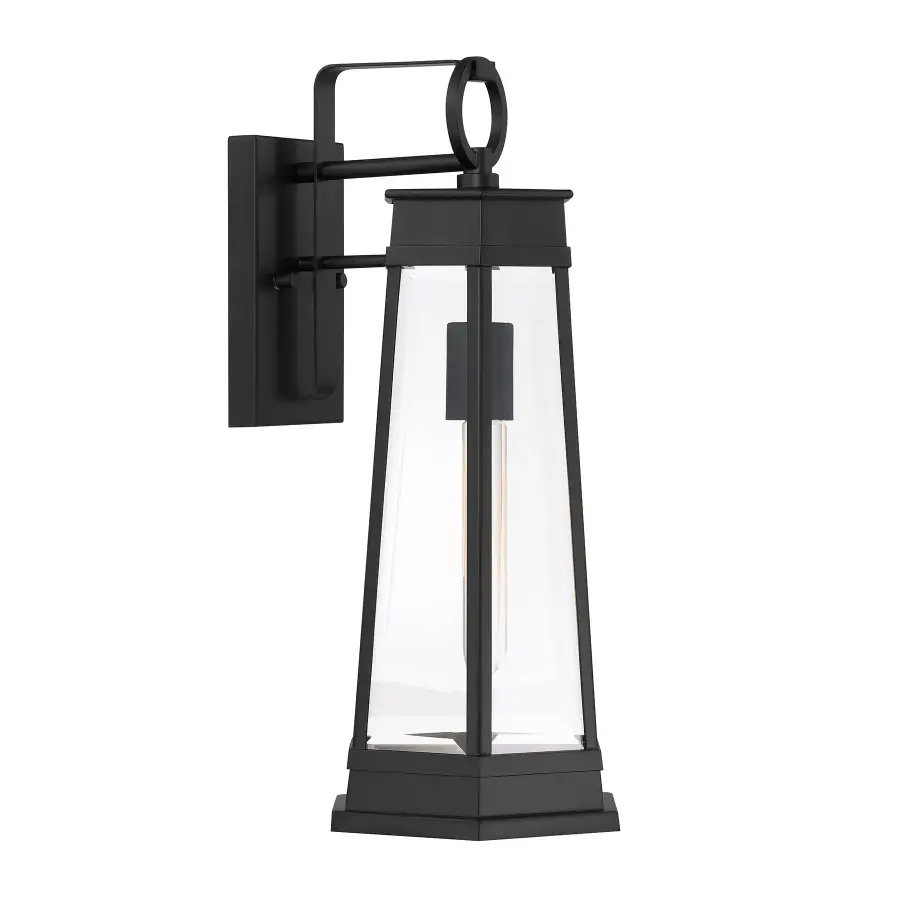 Payne 1-Light Outdoor Wall Lantern in Matte Black - Image 4