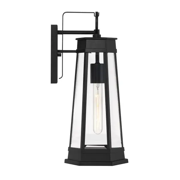 Payne 1-Light Outdoor Wall Lantern in Matte Black - Image 5