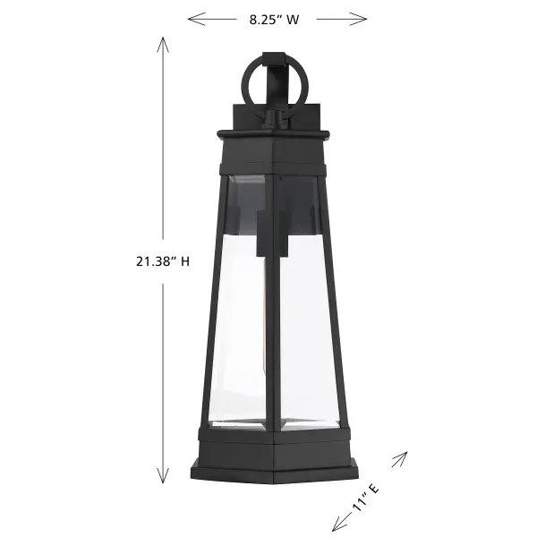 Payne 1-Light Outdoor Wall Lantern in Matte Black - Image 6