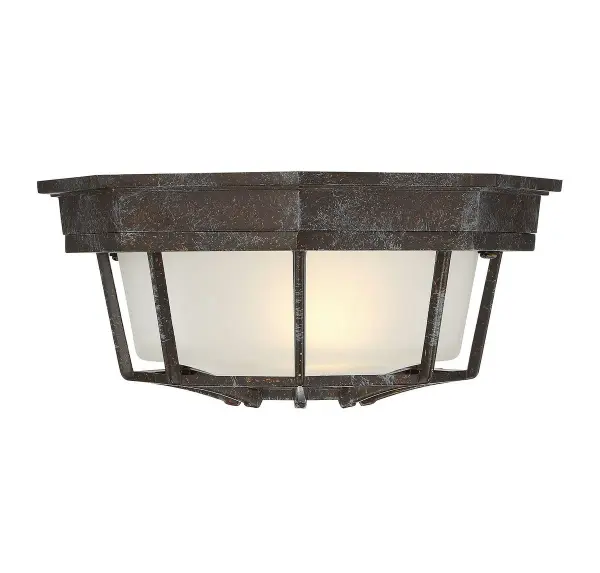 Exterior Collections 1-Light Outdoor Ceiling Light in Rustic Bronze