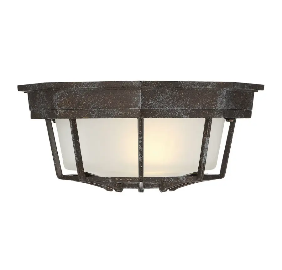 Exterior Collections 1-Light Outdoor Ceiling Light in Rustic Bronze - Image 1