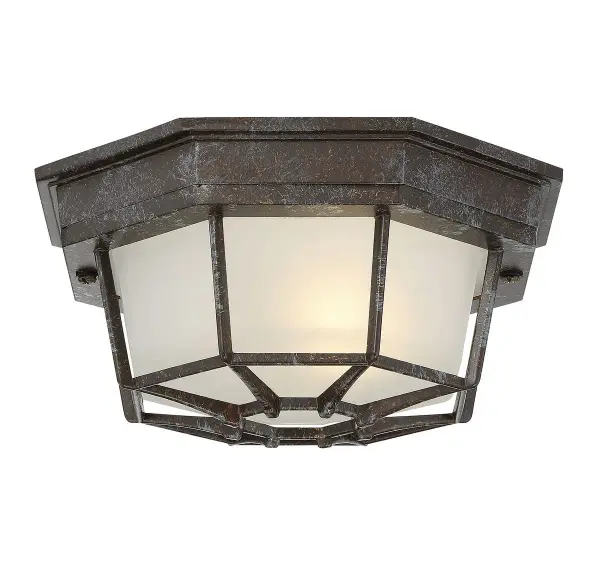 Exterior Collections 1-Light Outdoor Ceiling Light in Rustic Bronze - Image 3