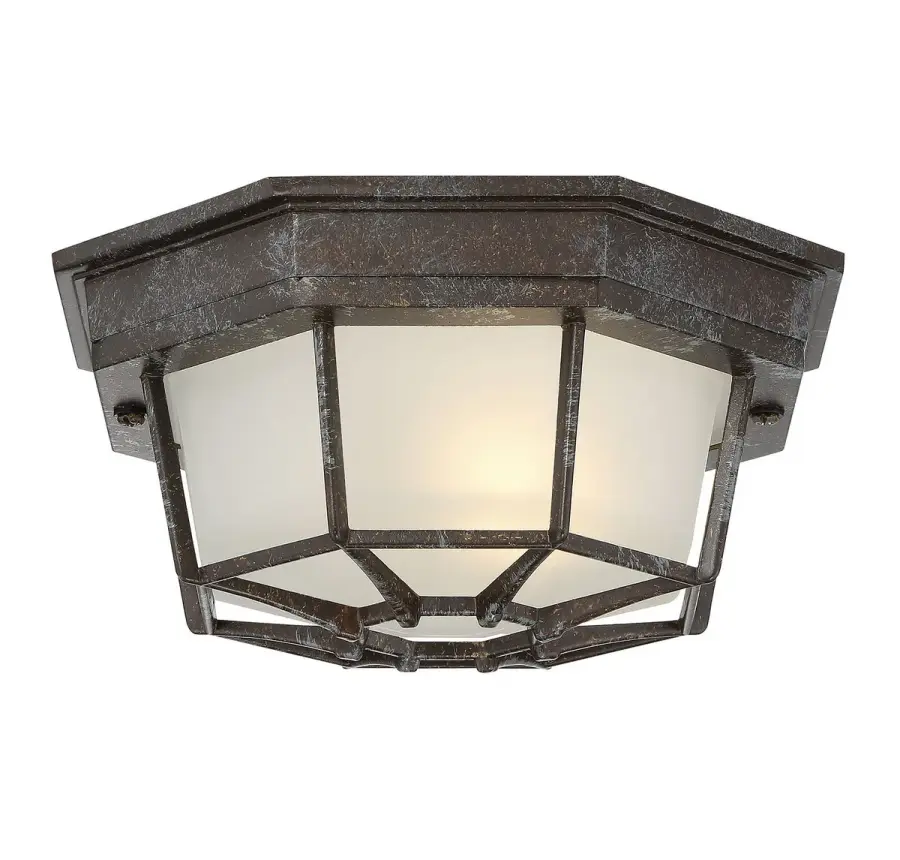 Exterior Collections 1-Light Outdoor Ceiling Light in Rustic Bronze - Image 3