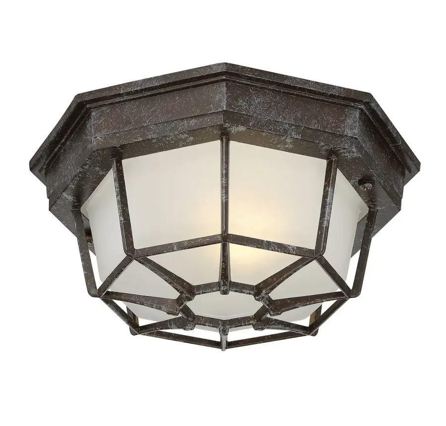 Exterior Collections 1-Light Outdoor Ceiling Light in Rustic Bronze - Image 4