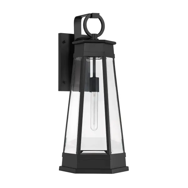 Payne 1-Light Outdoor Wall Lantern in Matte Black - alternate view