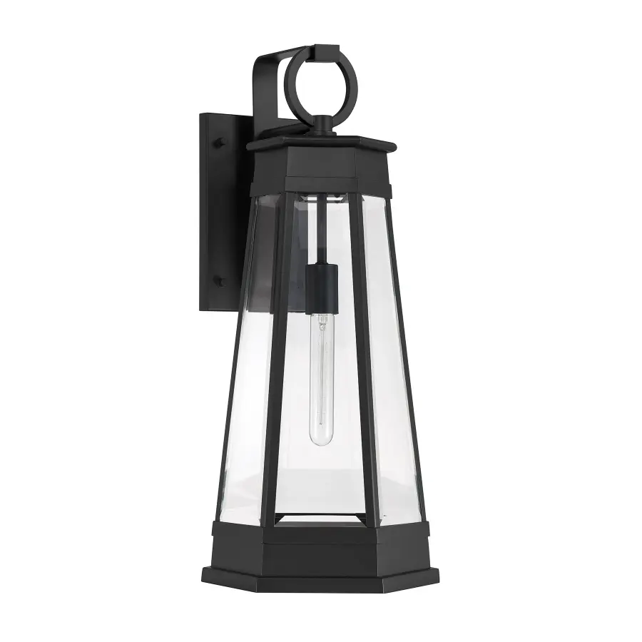 Payne 1-Light Outdoor Wall Lantern in Matte Black - Image 2