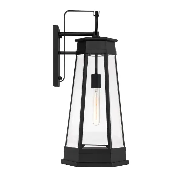 Payne 1-Light Outdoor Wall Lantern in Matte Black - Image 5