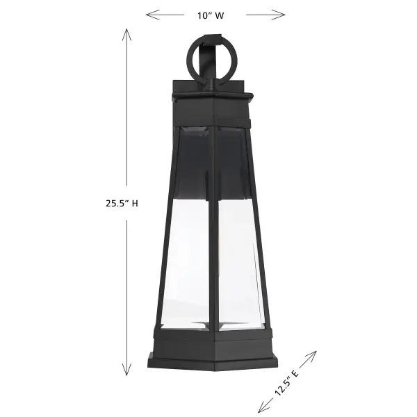 Payne 1-Light Outdoor Wall Lantern in Matte Black - Image 6