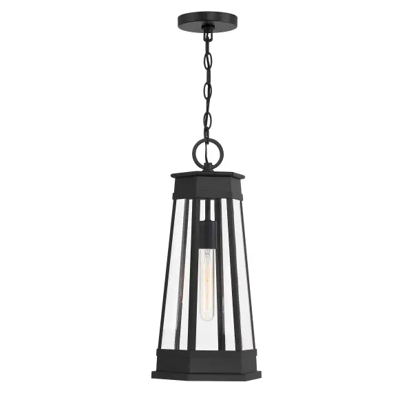 Payne 1-Light Outdoor Hanging Lantern in Matte Black - Image 4