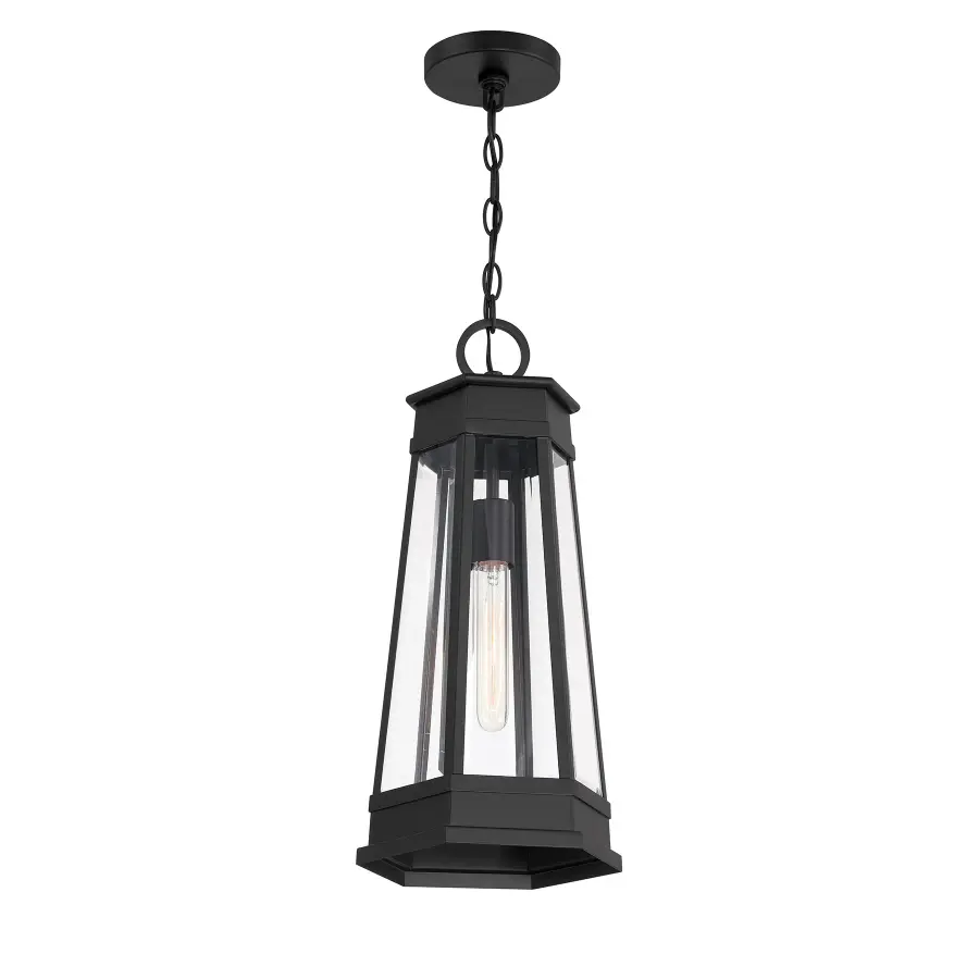 Payne 1-Light Outdoor Hanging Lantern in Matte Black - Image 5