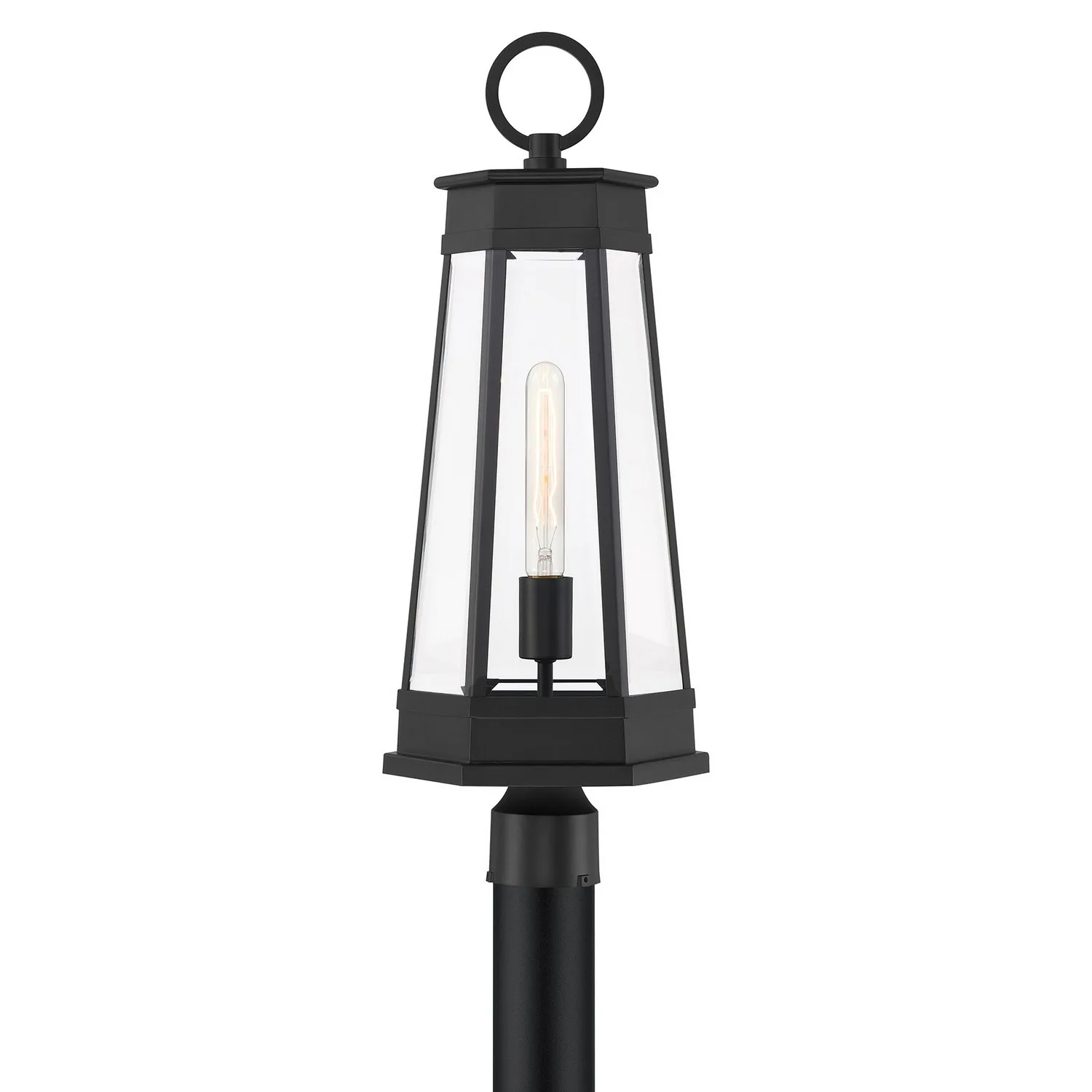 Payne One Light Outdoor Post Lantern in Matte Black