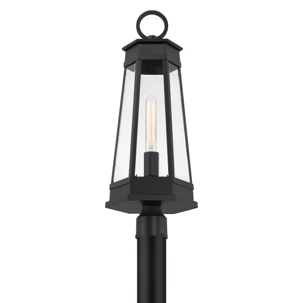Payne 1-Light Outdoor Post Lantern in Matte Black - Image 3