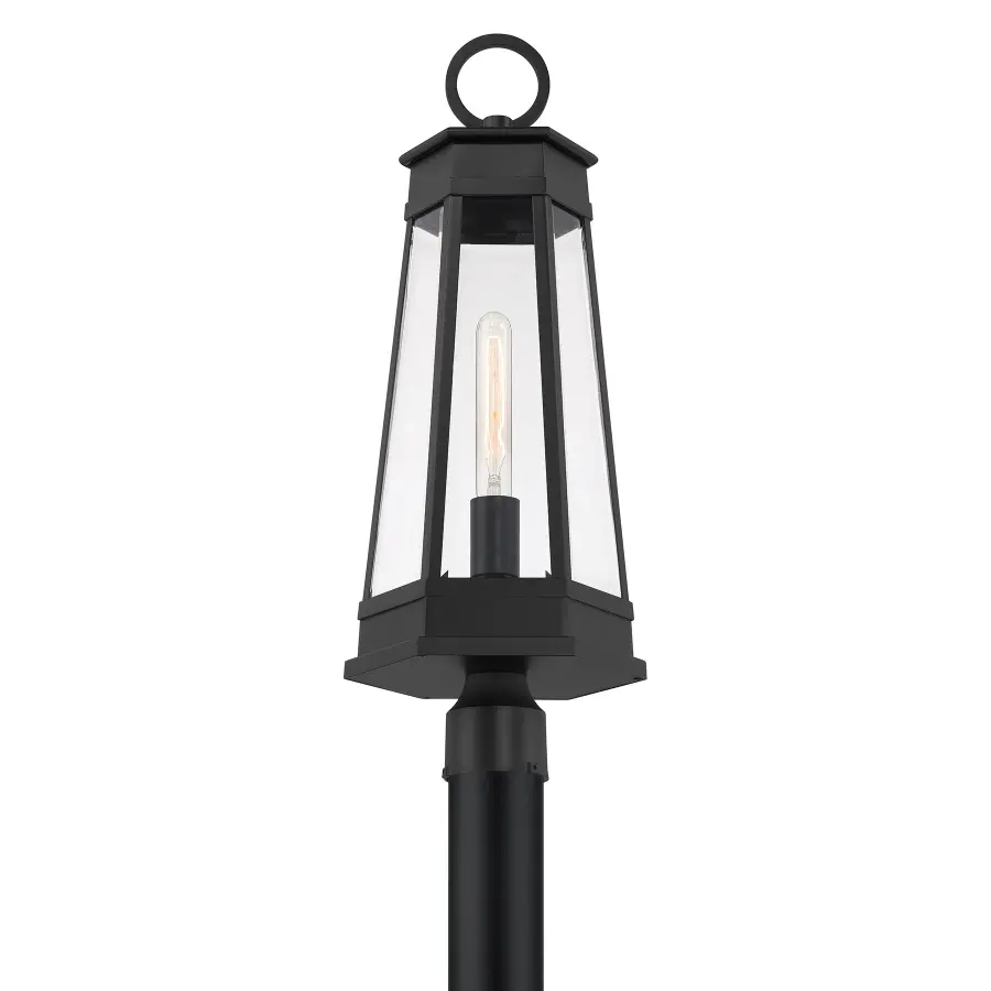 Payne 1-Light Outdoor Post Lantern in Matte Black - Image 3