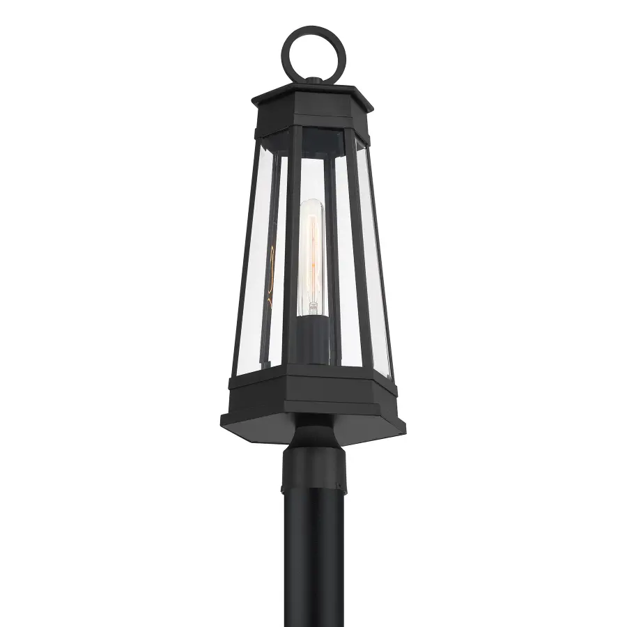 Payne 1-Light Outdoor Post Lantern in Matte Black - Image 5